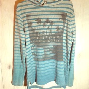 Blue Ombré California Striped sweater